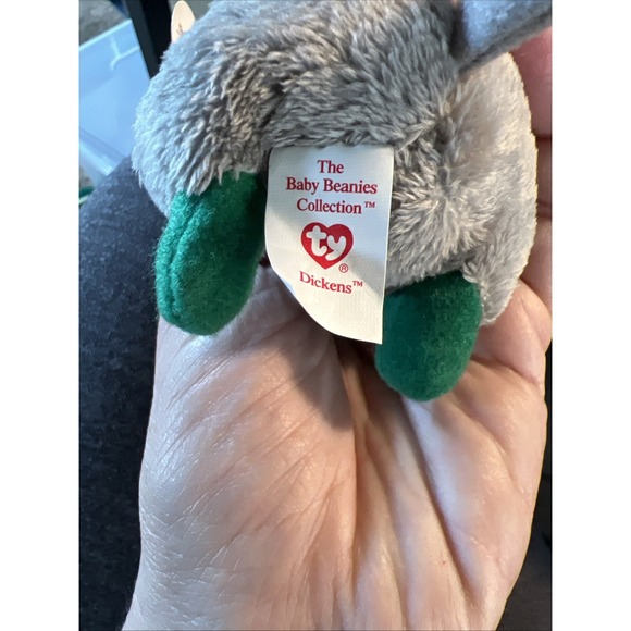 Ty DICKENS The Christmas Mouse 🎄‎ Baby Beanie 3-4" Holiday Ornament New - Picture 8 of 9